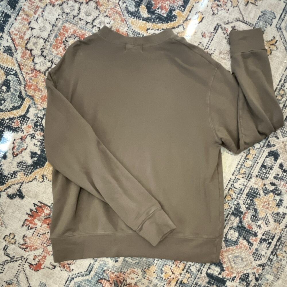 MONROW Brown Fleece Crewneck Pullover Sweatshirt Women’s XS Lightweight - Picture 6 of 6